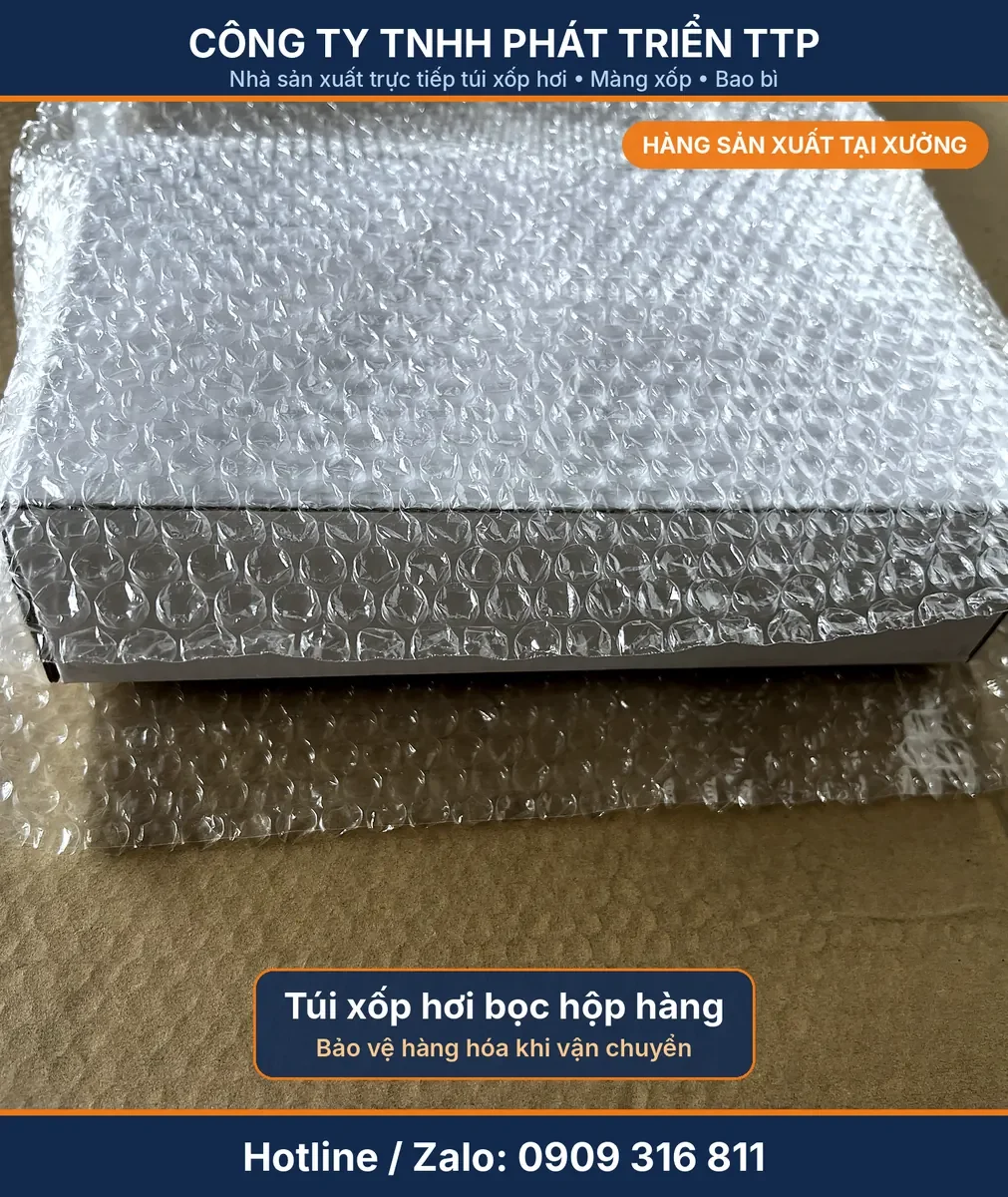 Túi xốp hơi bọc hộp hàng chống va đập